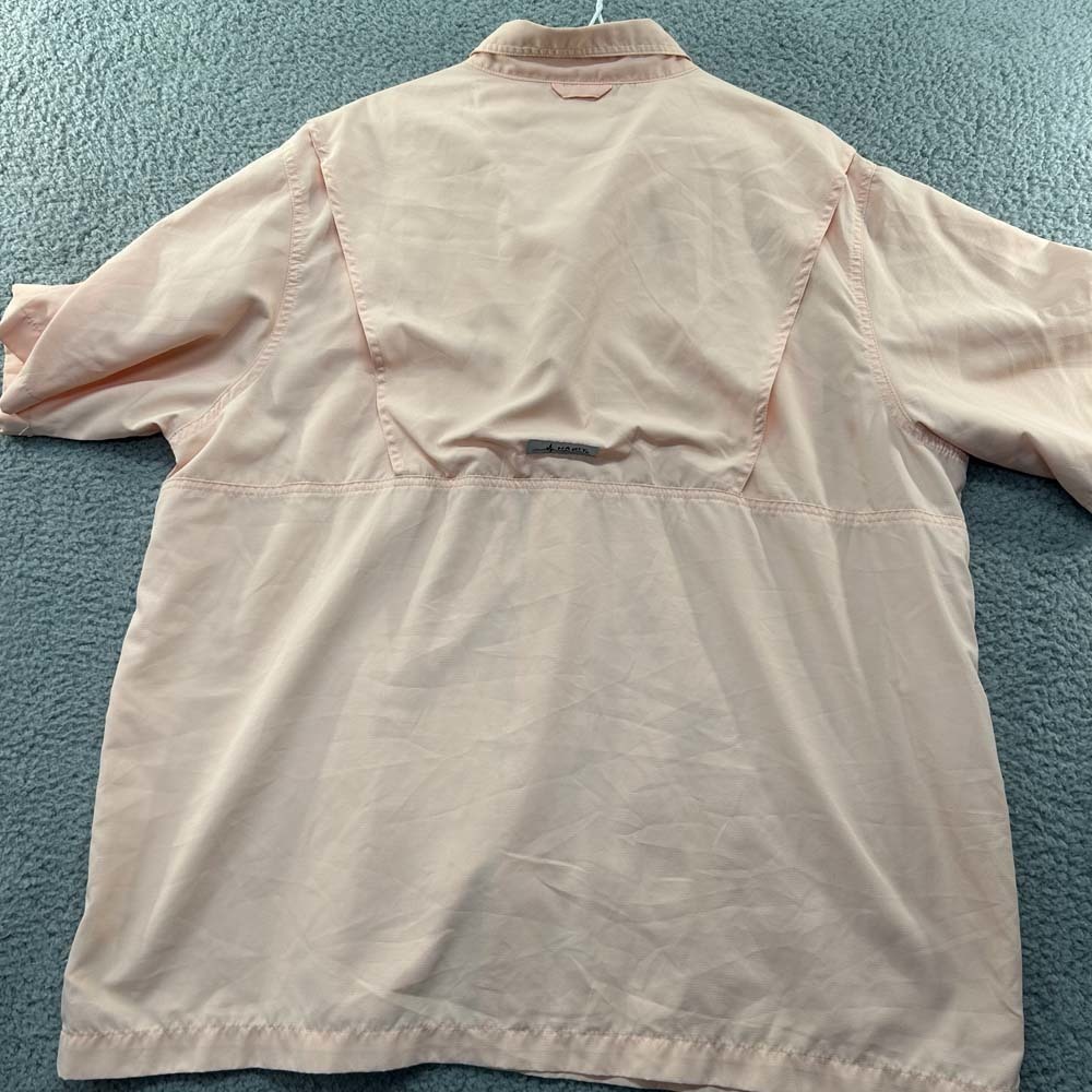 Mens Fishing Shirt Habit Vented Light Weight Solar Protection UV Size XL Peach - Picture 6 of 9